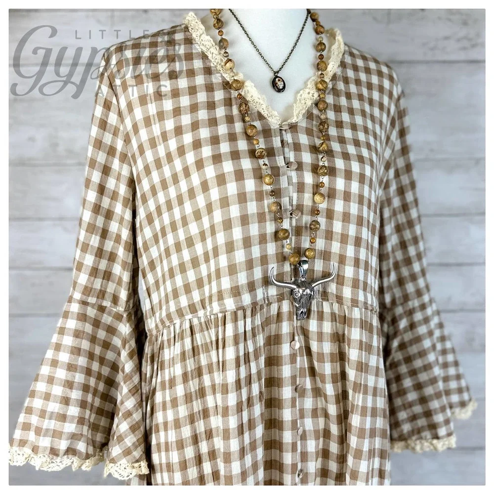 POL DISCOUNTED Farmhouse Vintage Prairie Dress - Picture 2 of 15